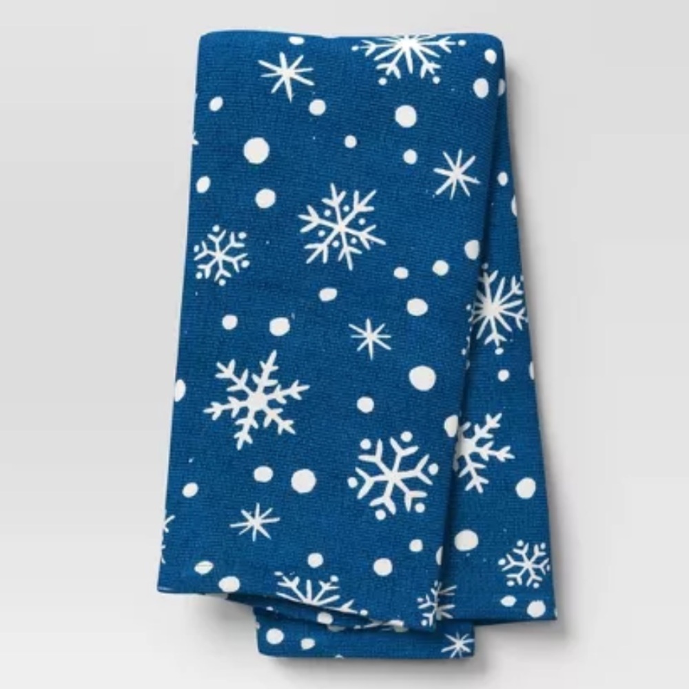NWT Wondershop Holiday Snowflake Cotton Dish / Kitchen Towel 26"x16"